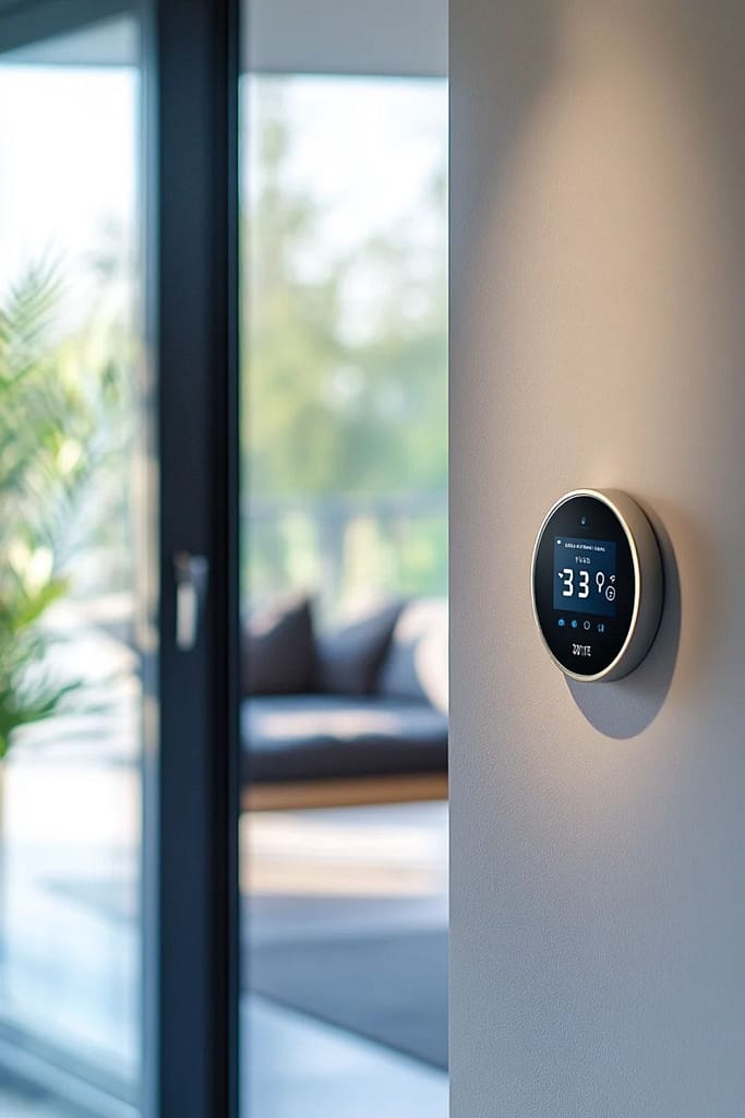 Smart home technology integration in Vancouver condo living area with automated lighting