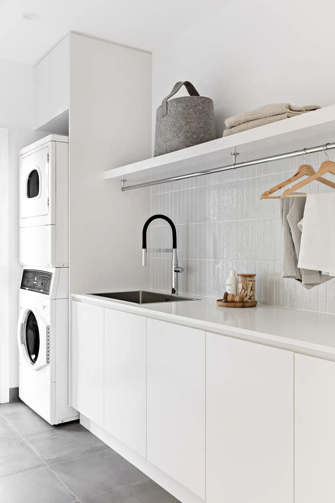 Custom laundry room renovation in West Cambie townhome by QUAY Construction