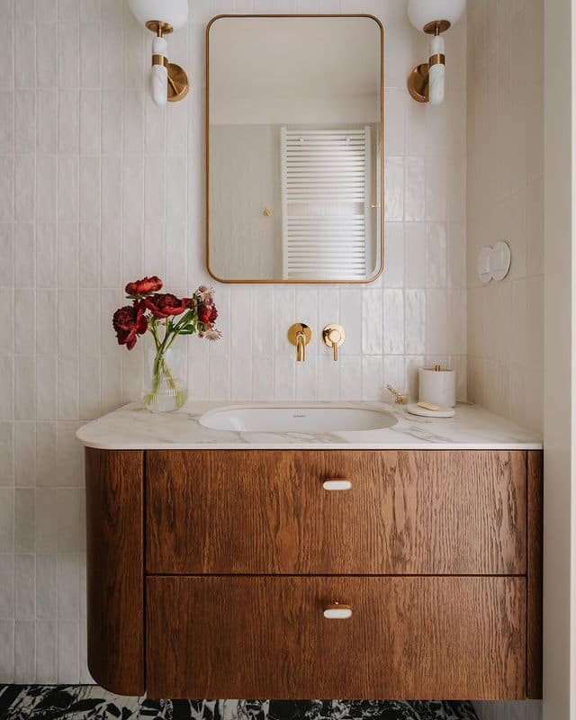 efore and after custom vanity transformation Vancouver heritage home bathroom