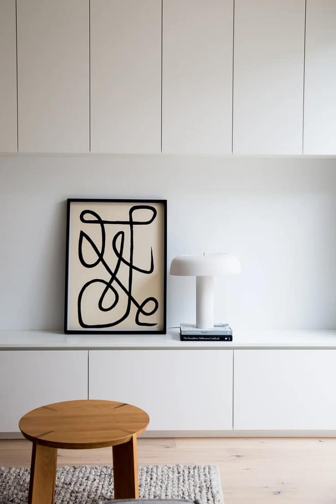 Custom built-in cabinetry and minimalist interior design in a West Vancouver home renovation