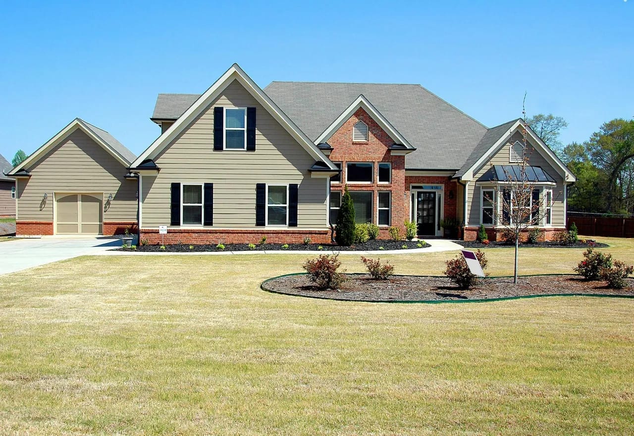 A house with siding and brick